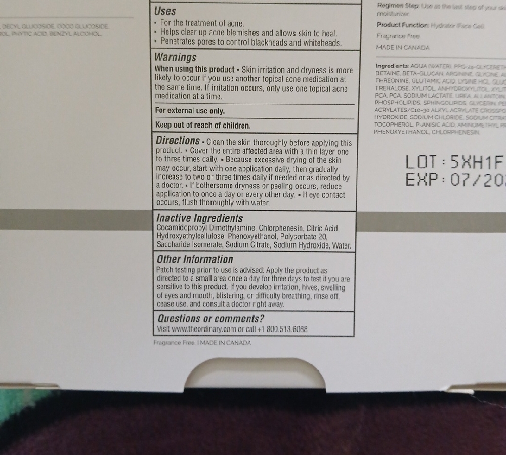 The Ordinary Acne Set 3 Pc - Picture 5 of 6